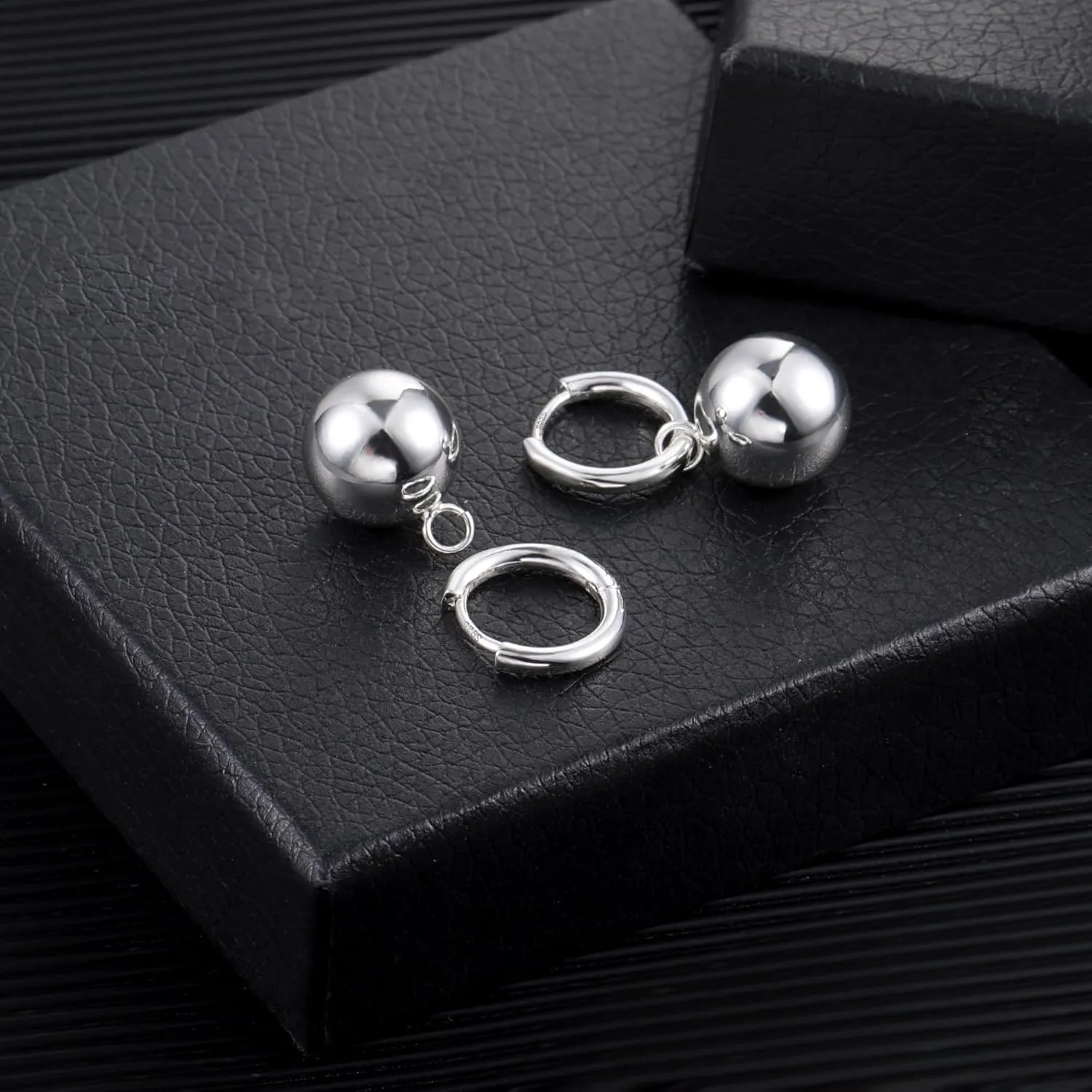 925 Sterling Silver Ball Drop Dangle Earrings Hypoallergenic Ball Drop Earrings for Women Fashion Jewelry