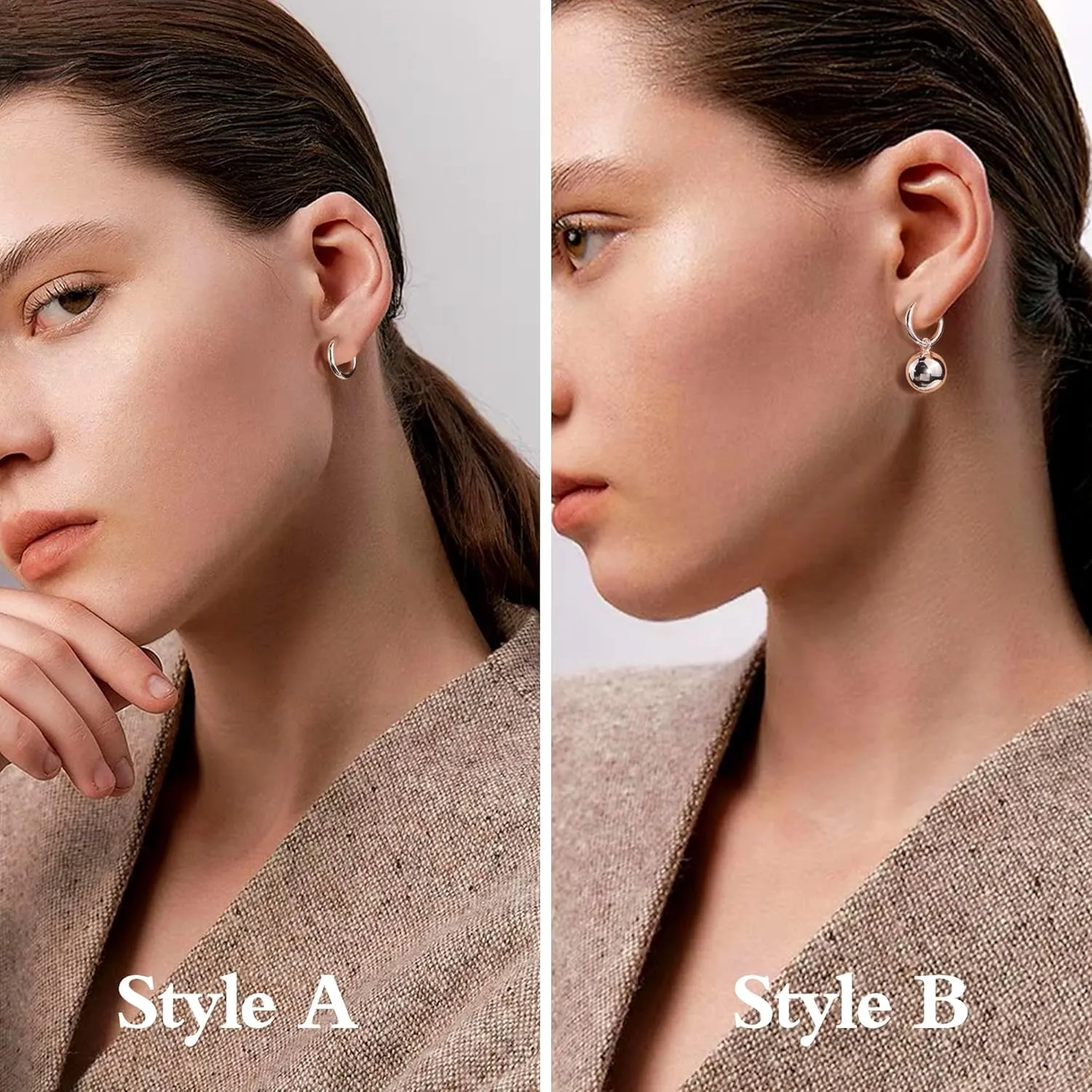925 Sterling Silver Ball Drop Dangle Earrings Hypoallergenic Ball Drop Earrings for Women Fashion Jewelry