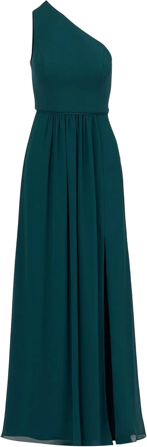 Adrianna Papell Women's One Shoulder Chiffon Gown