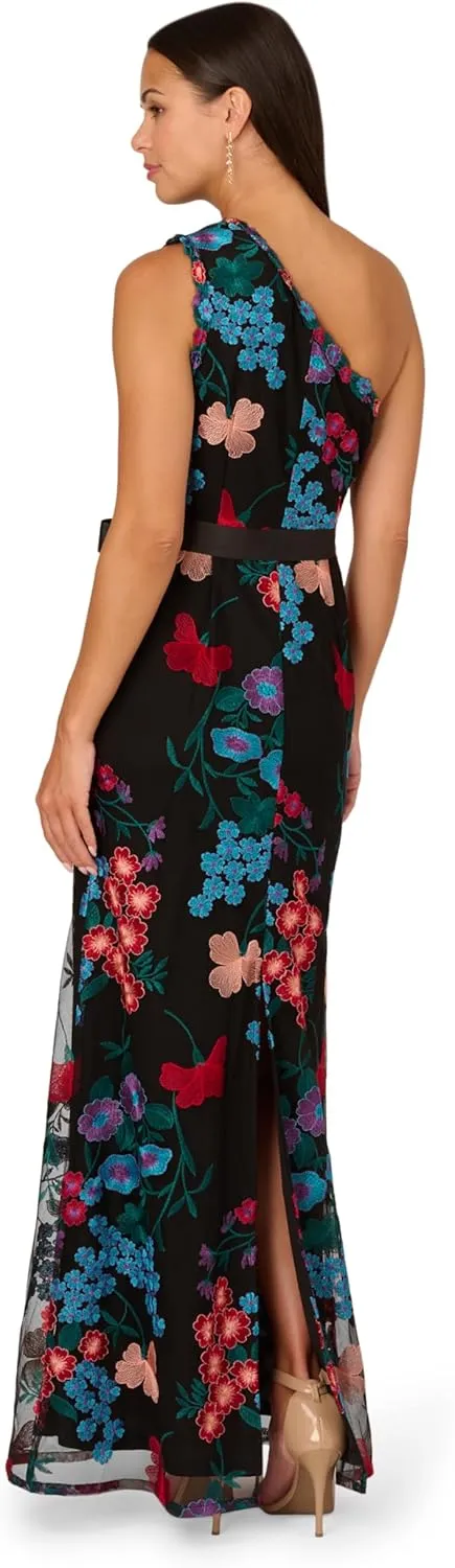 Adrianna Papell Women's One Shoulder Gown