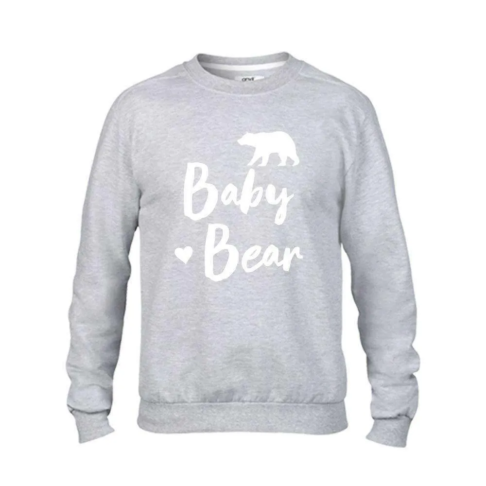 Auntie Bear & Little Bear Matching Light Grey Sweaters (MRK X)