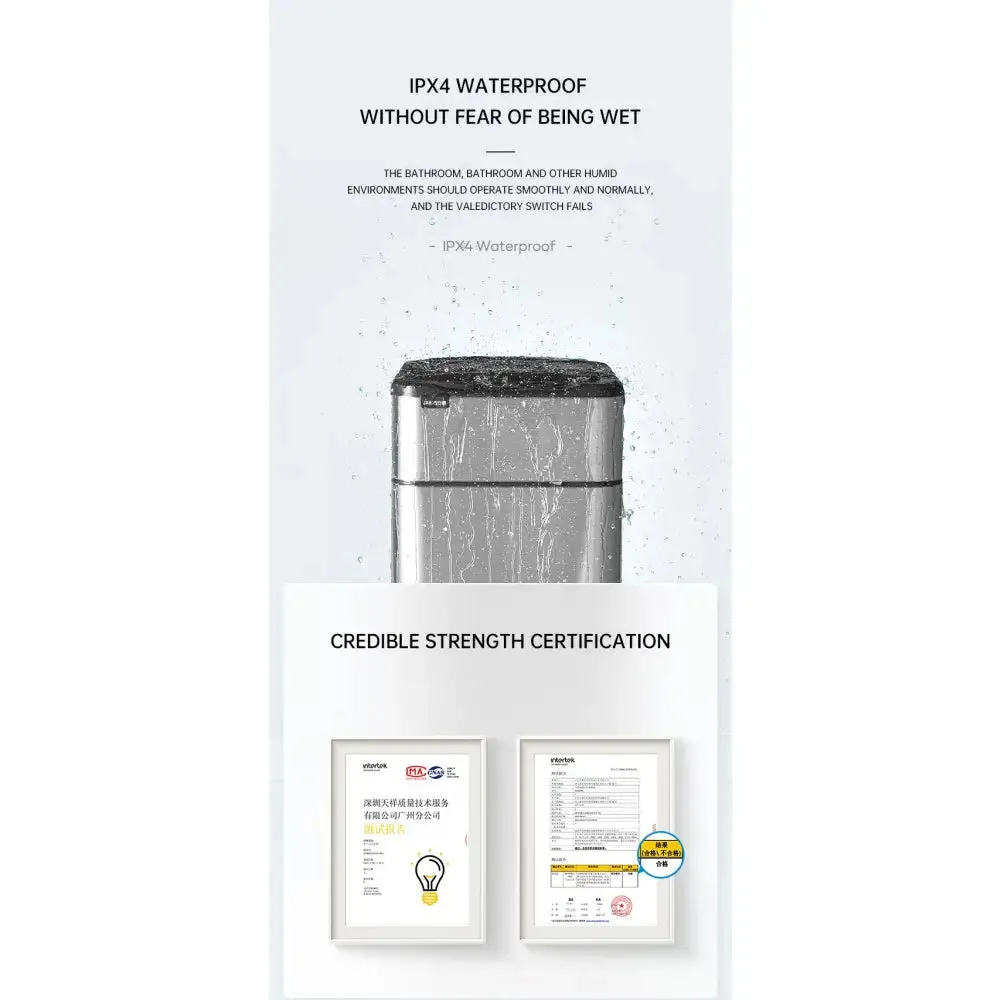 Automatic Smart Large Capacity Induction Trash can with Lid for Kitchen, Living Room