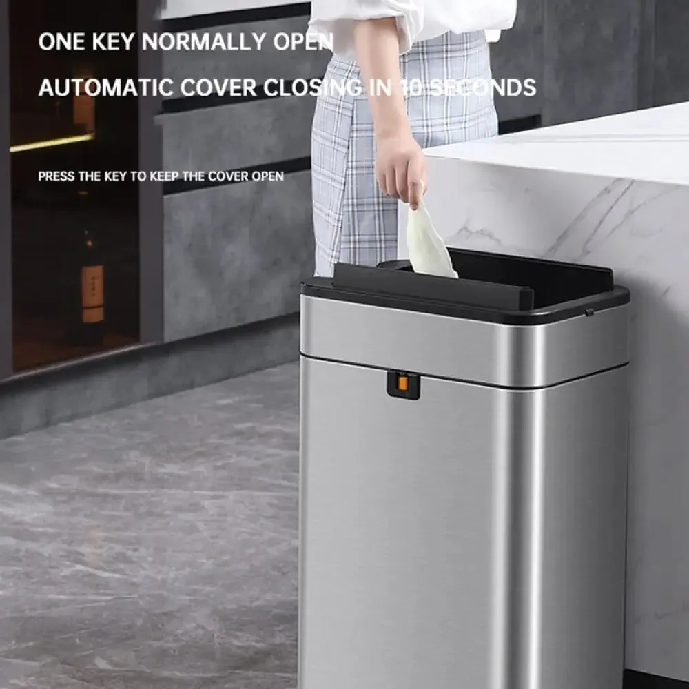 Automatic Smart Large Capacity Induction Trash can with Lid for Kitchen, Living Room