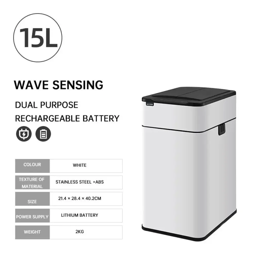 Automatic Smart Large Capacity Induction Trash can with Lid for Kitchen, Living Room