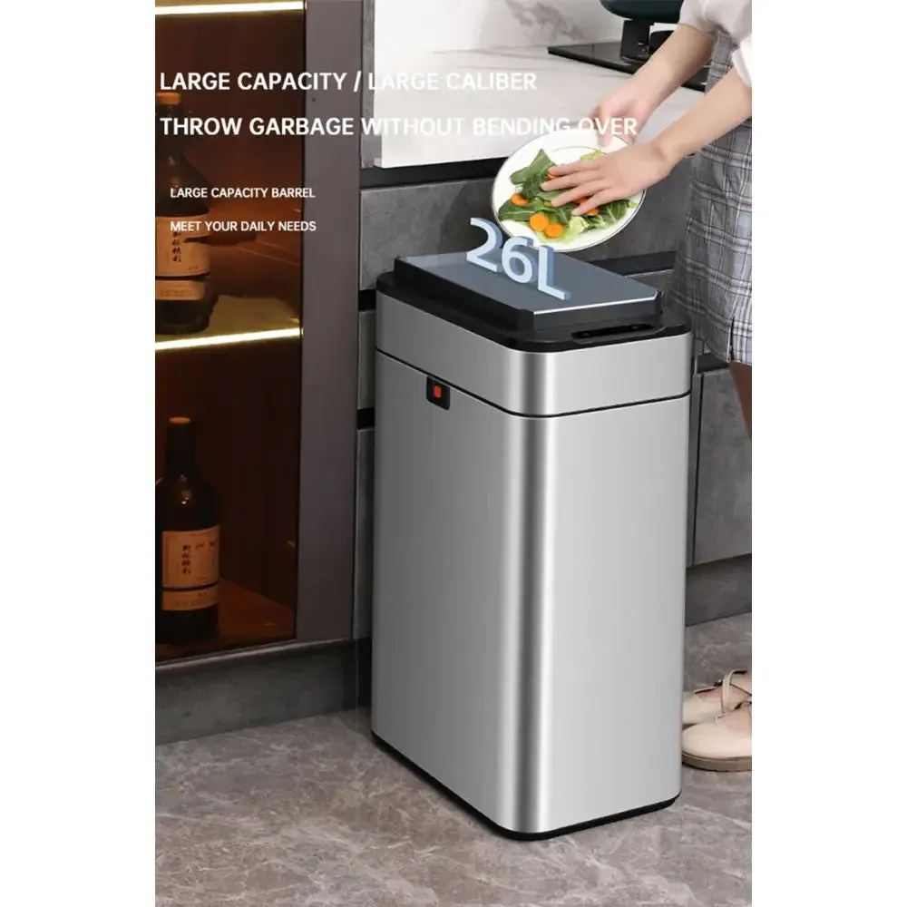 Automatic Smart Large Capacity Induction Trash can with Lid for Kitchen, Living Room