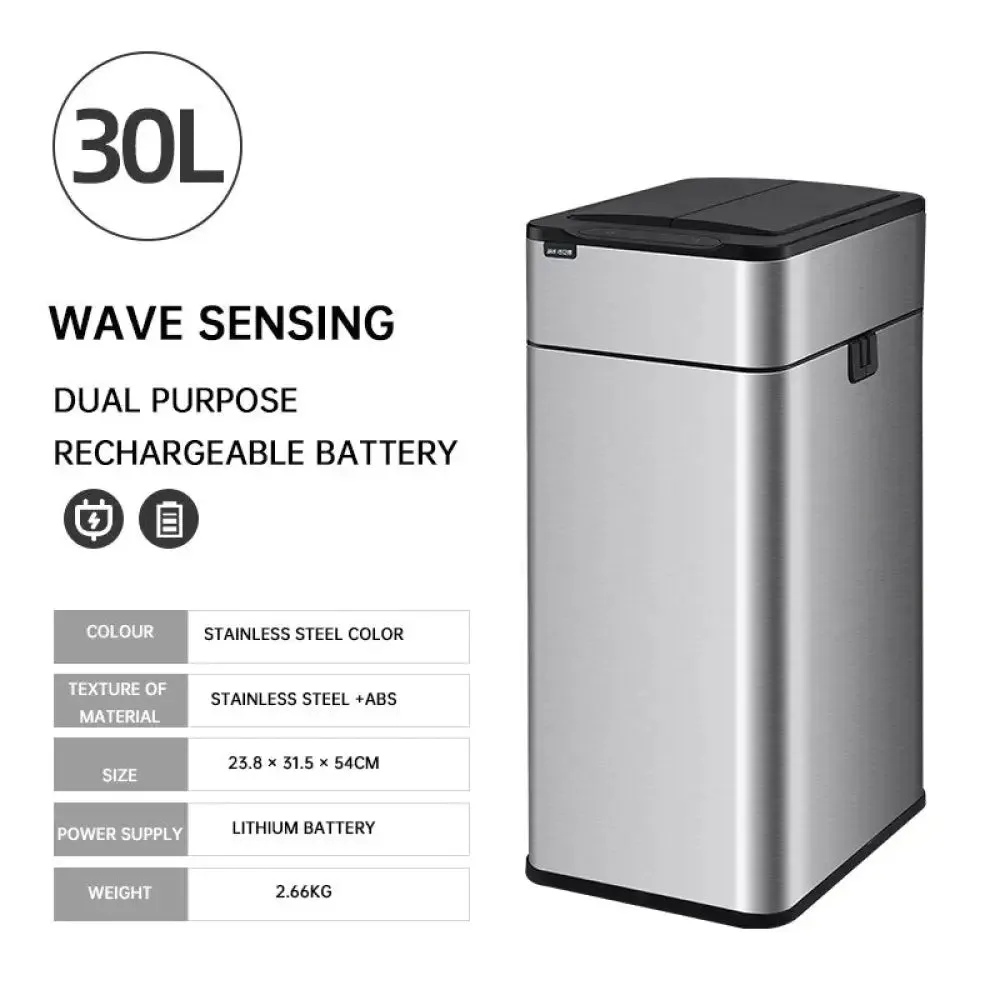 Automatic Smart Large Capacity Induction Trash can with Lid for Kitchen, Living Room
