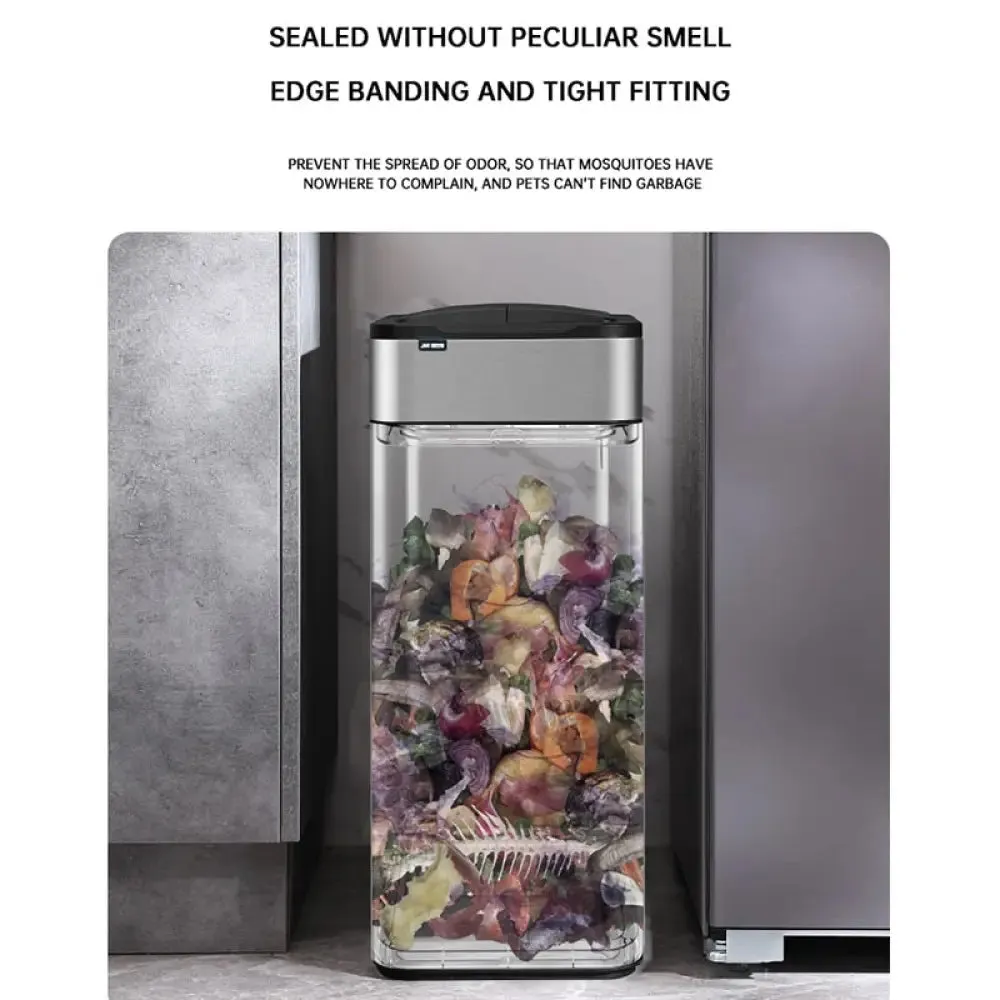 Automatic Smart Large Capacity Induction Trash can with Lid for Kitchen, Living Room