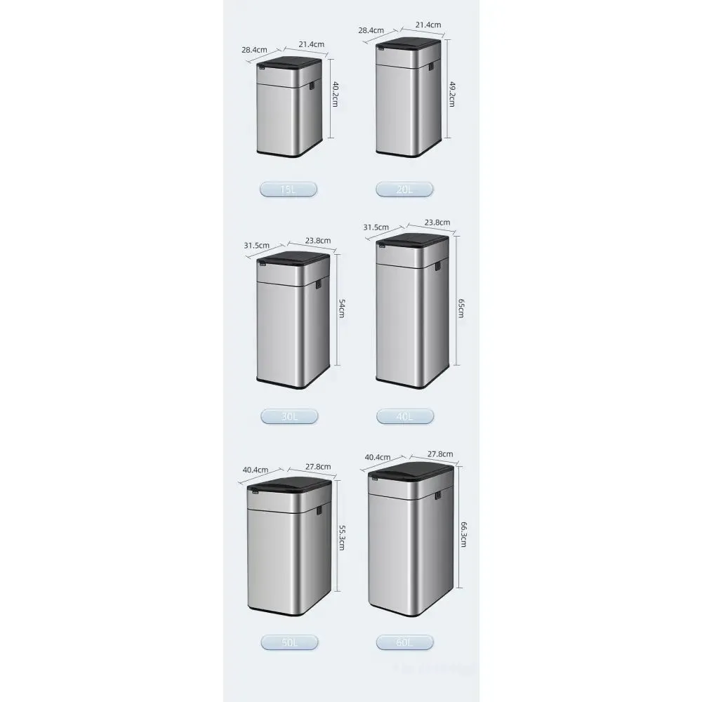 Automatic Smart Large Capacity Induction Trash can with Lid for Kitchen, Living Room