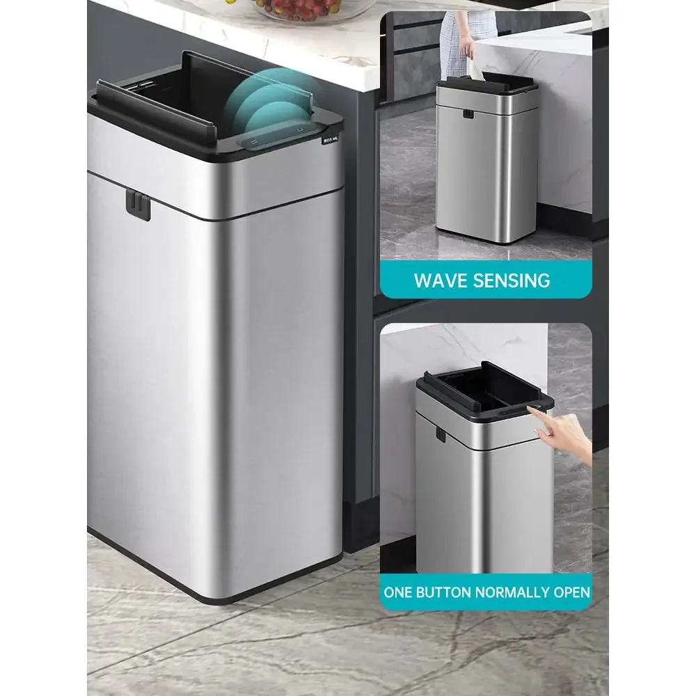 Automatic Smart Large Capacity Induction Trash can with Lid for Kitchen, Living Room