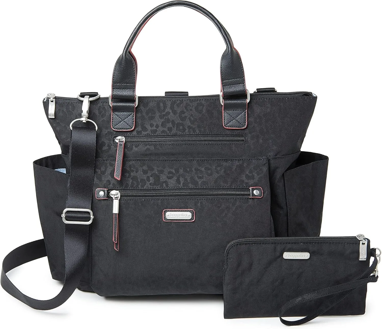 Baggallini 3-in-1 Convertible Backpack Handbag 15x12 Lightweight Travel Bag Crossbody Zippered Tote W/RFID Phone Wristlet