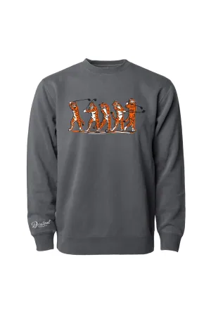 Barstool Sports Golf Tiger Swing Crewneck in Grey