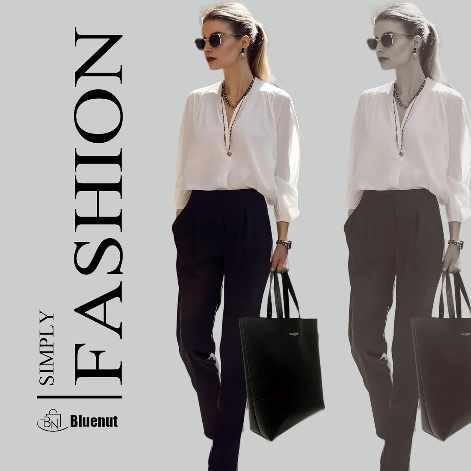 Bluenut Tote-Bag-for-Woman-Top-Handle-Satchel-Bag-2-Tone-Large-Tote-Bag-Purses-and-Handbag