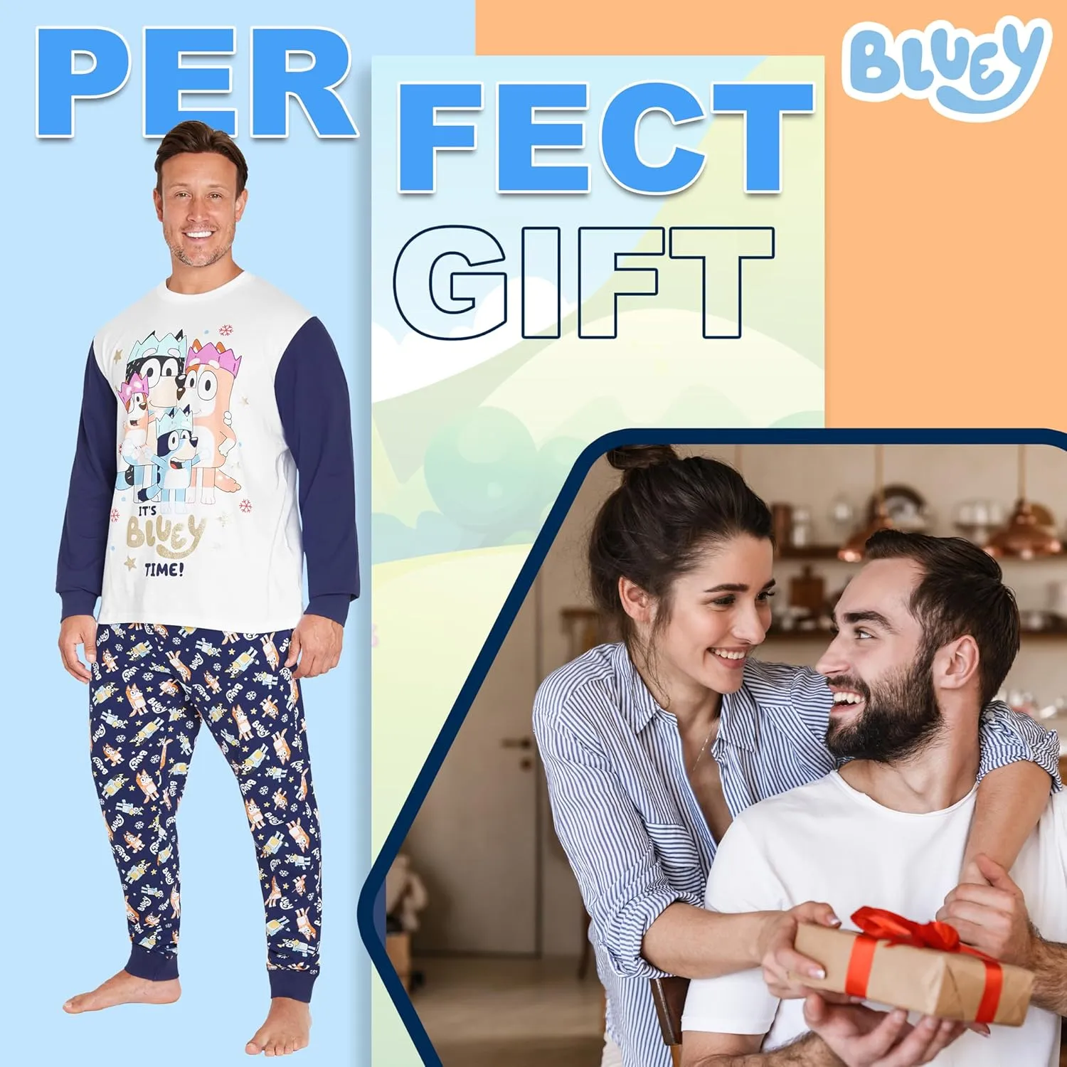 Bluey Pajamas for Family Matching PJs Lounge Set Children Men Women