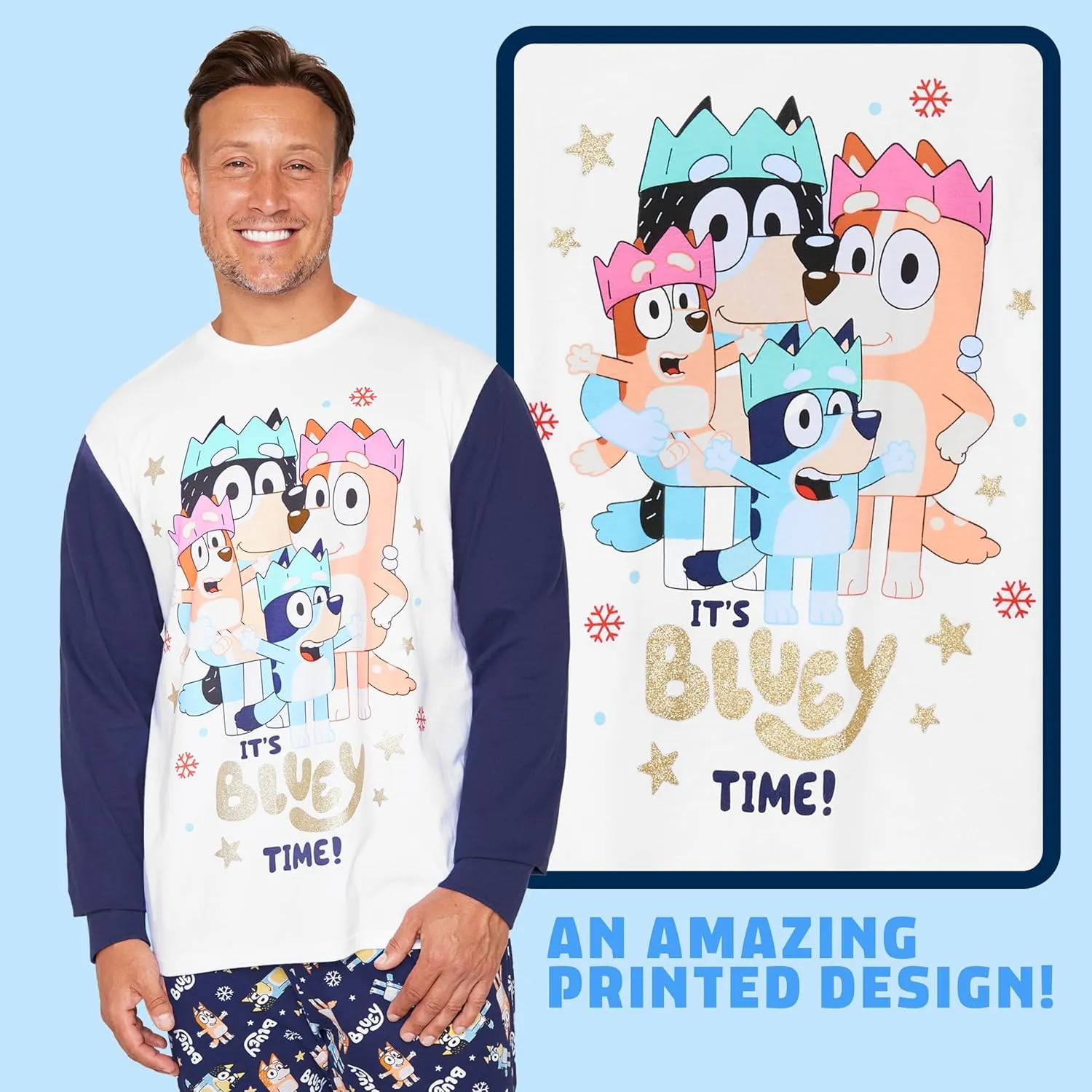 Bluey Pajamas for Family Matching PJs Lounge Set Children Men Women