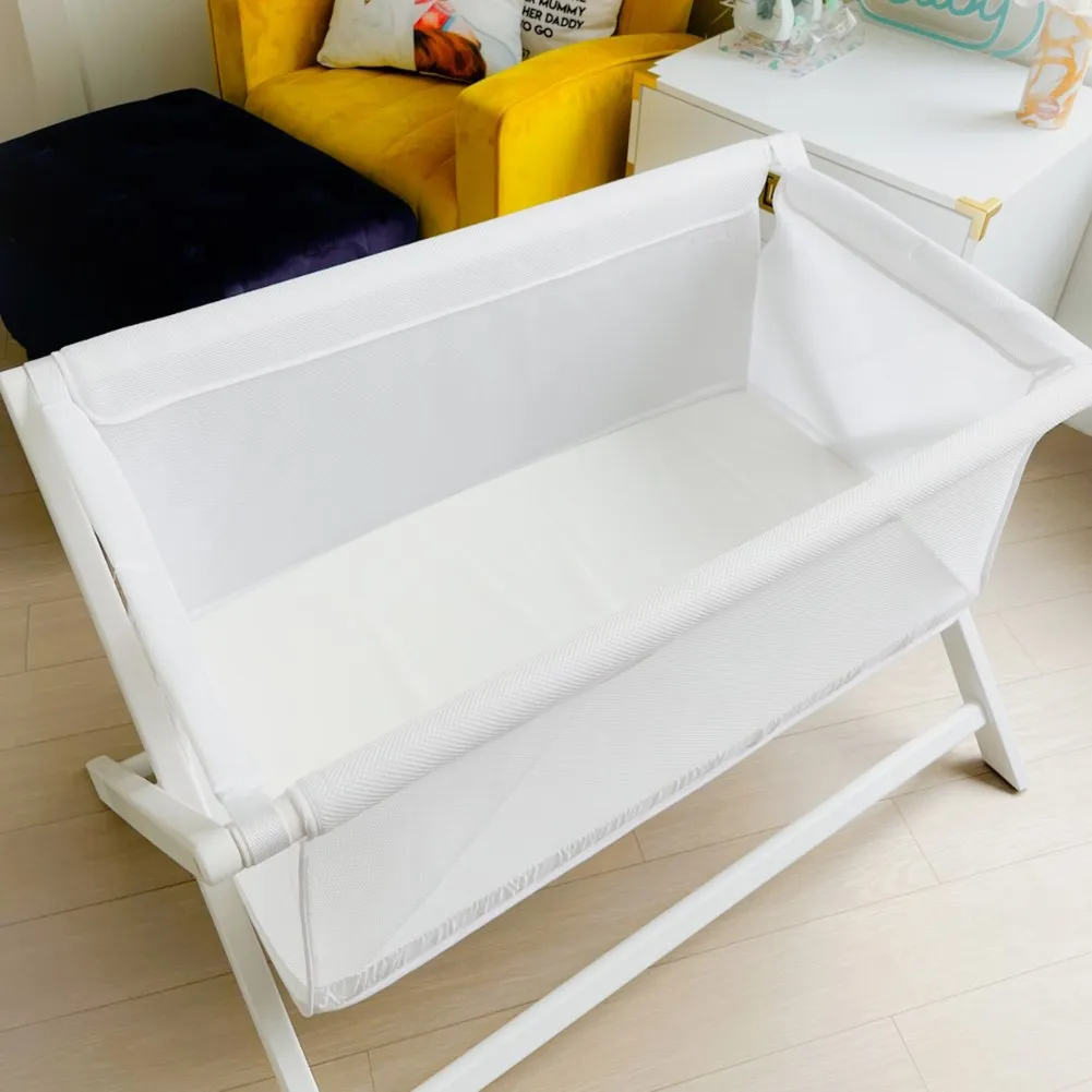 BreathableBaby Breathable Mesh Portable Bassinet - White