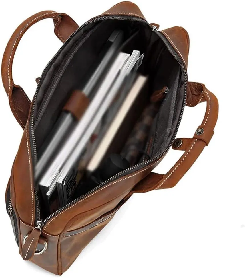 Business Men's Laptop Briefcase Bag Men's Laptop Men's Briefcase Document Bag Men's Leather