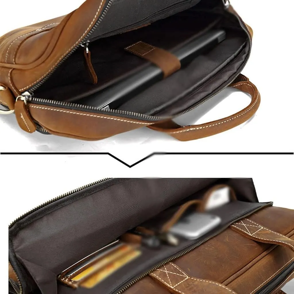 Business Men's Laptop Briefcase Bag Men's Laptop Men's Briefcase Document Bag Men's Leather