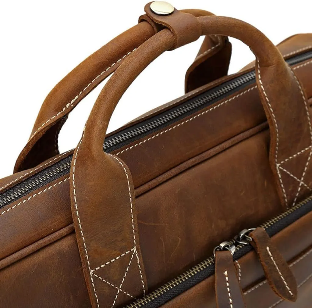 Business Men's Laptop Briefcase Bag Men's Laptop Men's Briefcase Document Bag Men's Leather