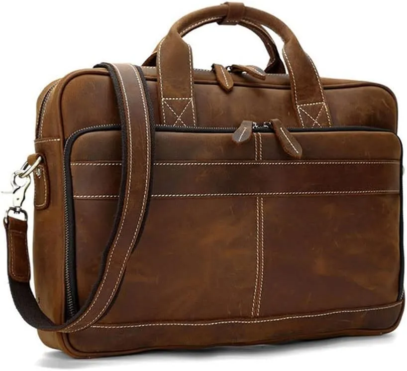 Business Men's Laptop Briefcase Bag Men's Laptop Men's Briefcase Document Bag Men's Leather