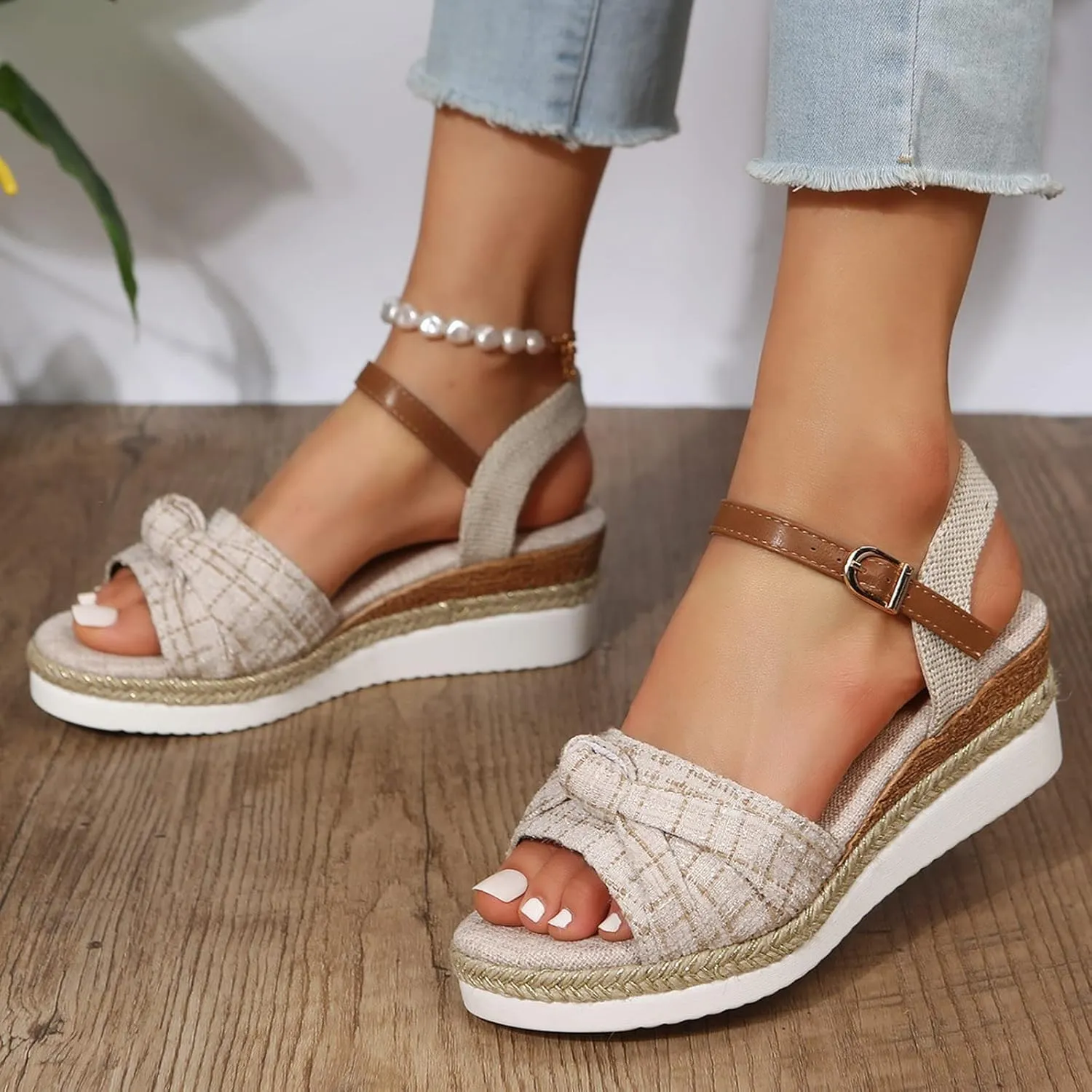 Cathalem Summer Sandals for Women 2024 Orthotic Walking Sandals Women Fashion Comfortable Sandals Arch Support Sandals