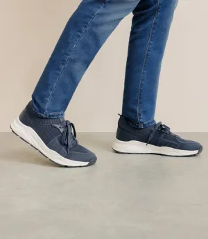Chaussures sneakers en maille marine