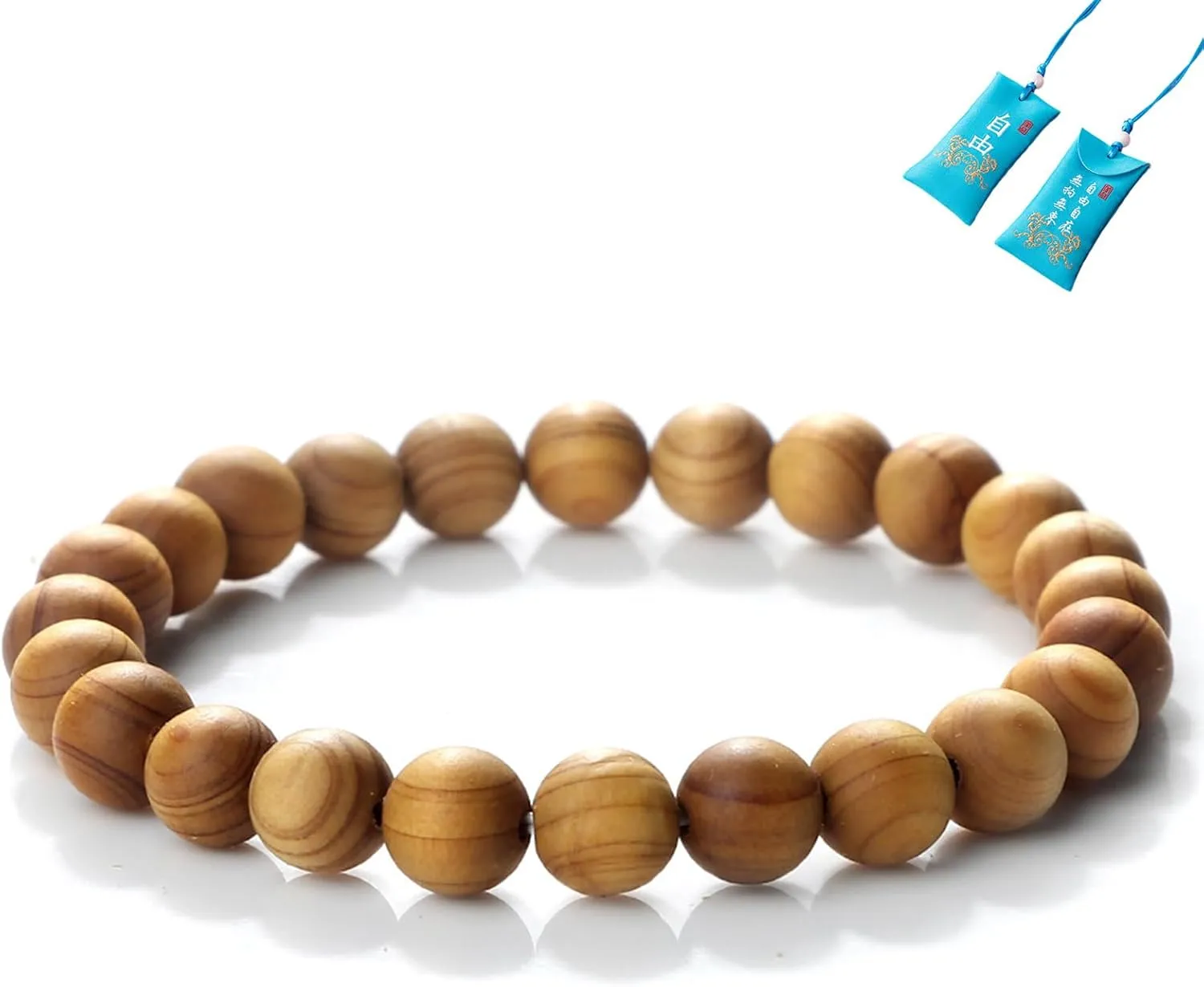 Cliff Cypress Wooden Beads Bracelets for Women Men Handmade Beaded Bracelets 6/8/10mm