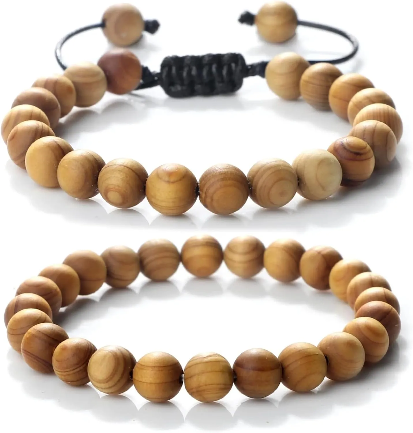Cliff Cypress Wooden Beads Bracelets Women Men men beaded bracelet Handmade Stretch Bracelets Yoga Jewelry 6/8/10mm