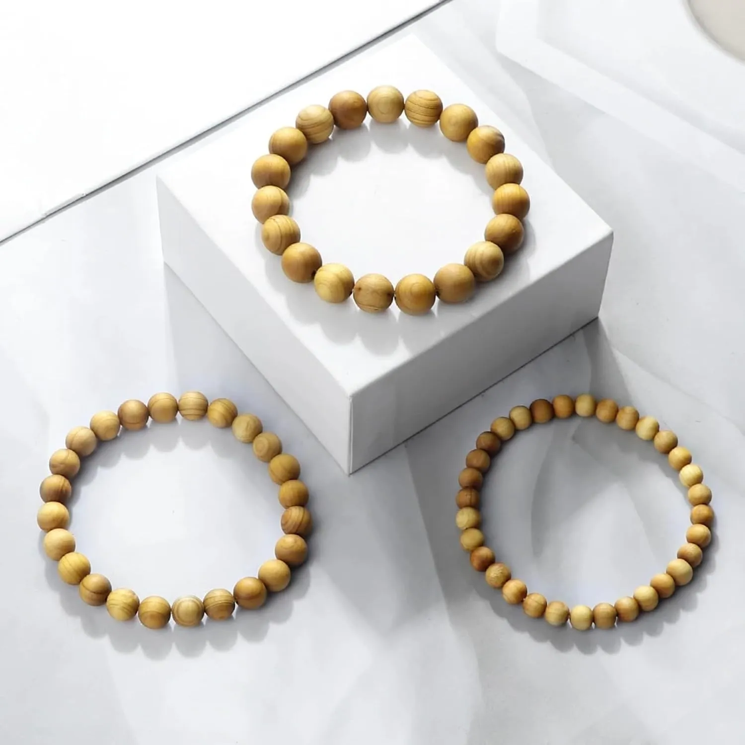 Cliff Cypress Wooden Beads Bracelets Women Men men beaded bracelet Handmade Stretch Bracelets Yoga Jewelry 6/8/10mm