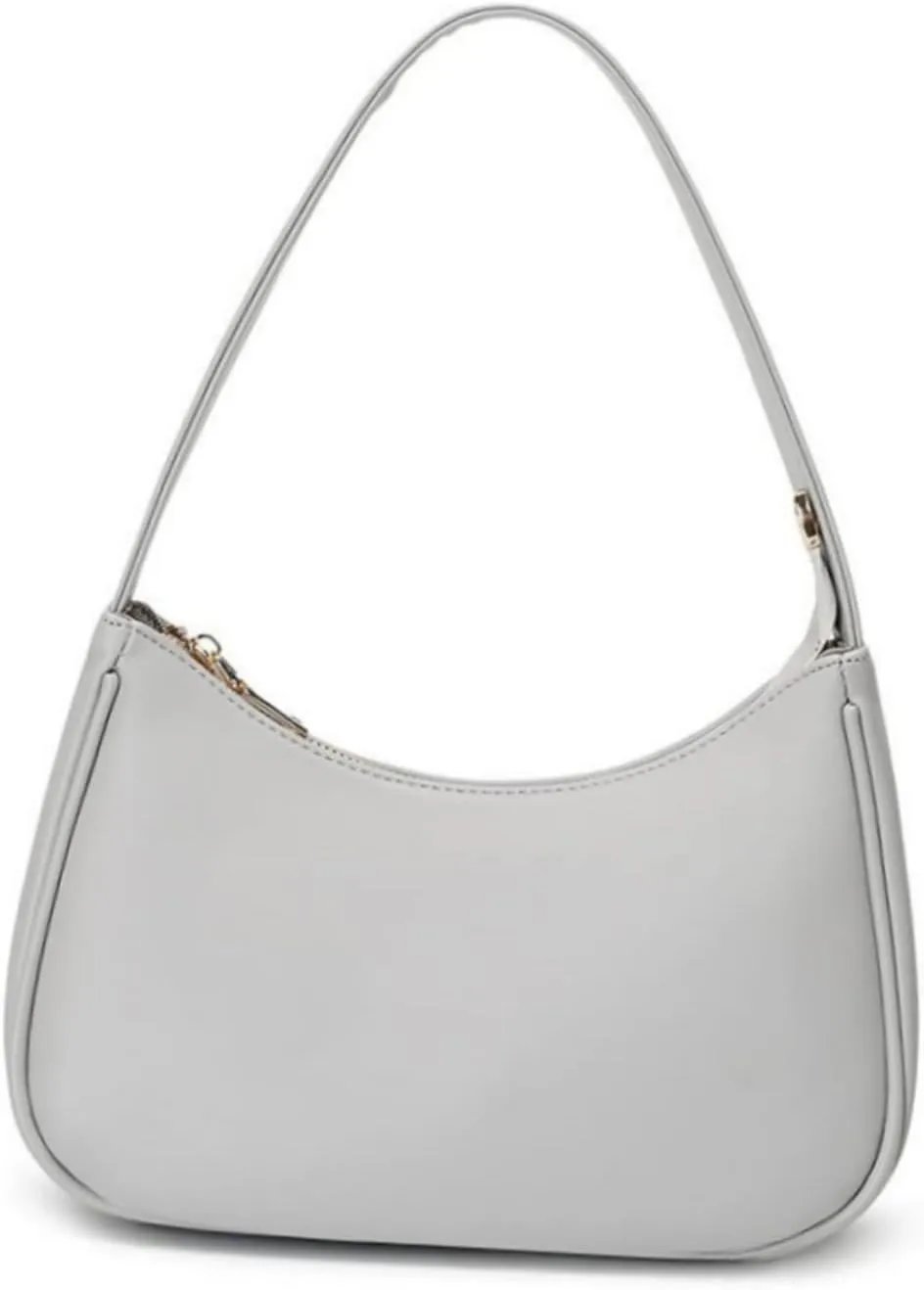 Crescent Shoulder Bags for Women, Small Hobo Tote Handbag Mini Underarm Bag Cute Clutch Purse with Zipper Closure