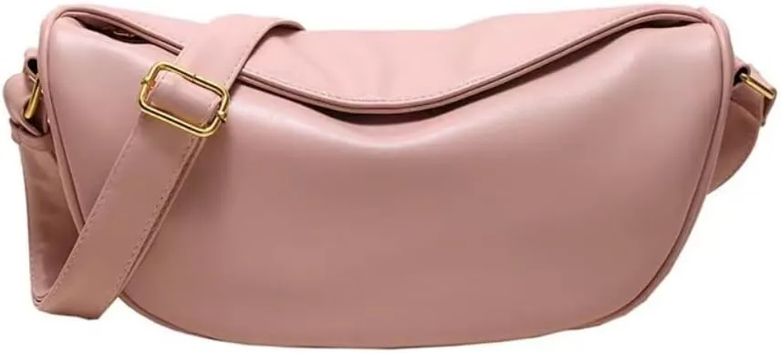 Crossbody Bag for Women Large PU Leather Shoulder Purse Casual Hobo Crossbody Handbag Crescent Bags Satchel Dumpling Bag