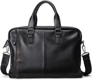CSCDD Vintage Men's Briefcases Shoulder Bag Leather Men's Bag Postman Bag Shoulder Laptop Bag