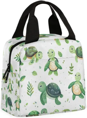 Cute Sea Turtle Lunch Bag Blue Turtle Tote Lunch Bag Reusable Lunch Box Leakproof Cooler Bag