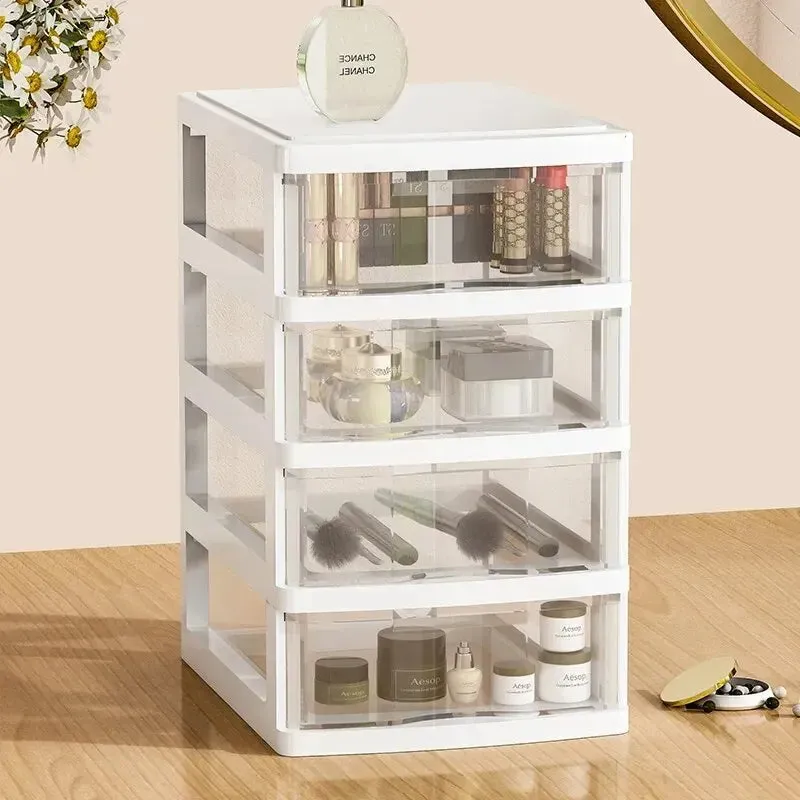 Desktop Storage Box with Drawers Office Desk Organizer for Cosmetics Stationery and Debris