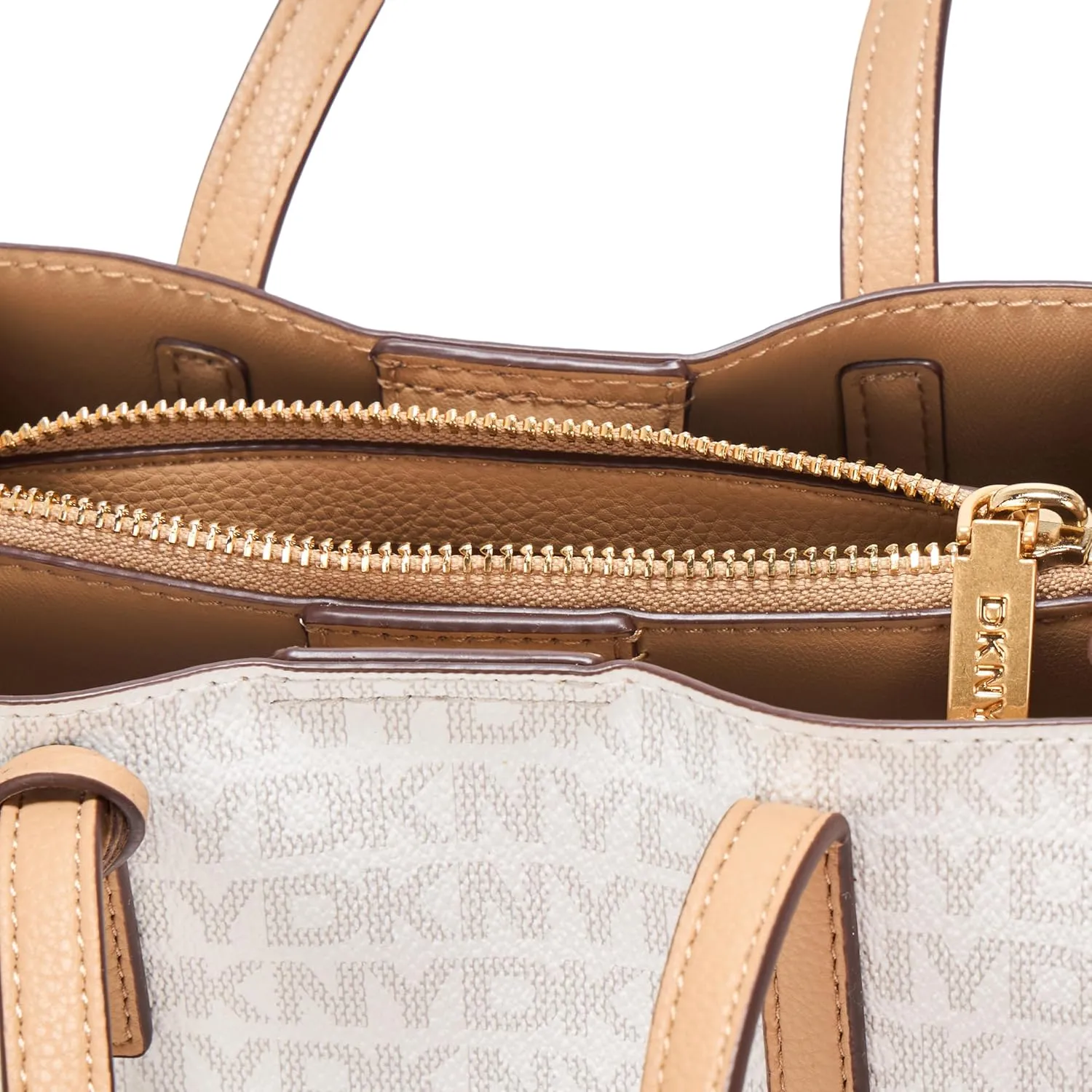 DKNY Farah Logo Crossbody Satchel with Padlock Charm