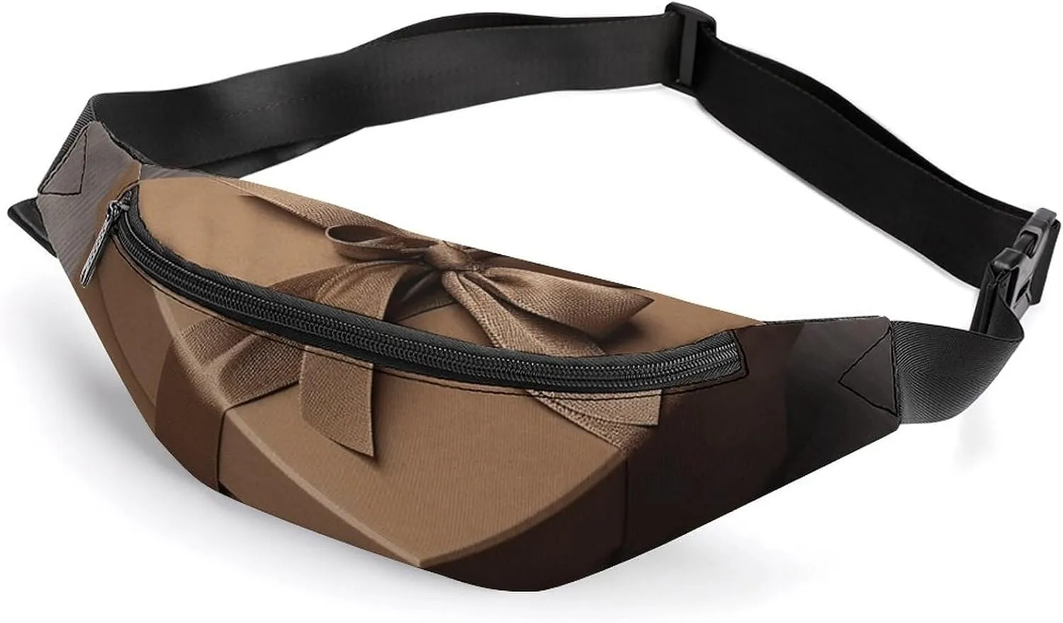Fanny Pack for Men Women Belt Bag Brown Gift Box Crossbody Waist Pack for Travel Walking Running Bum Bags