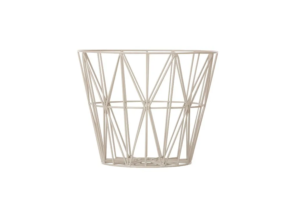 Ferm Living Grey Wire Basket Set - Available in 3 Versatile Sizes for Stylish Storage