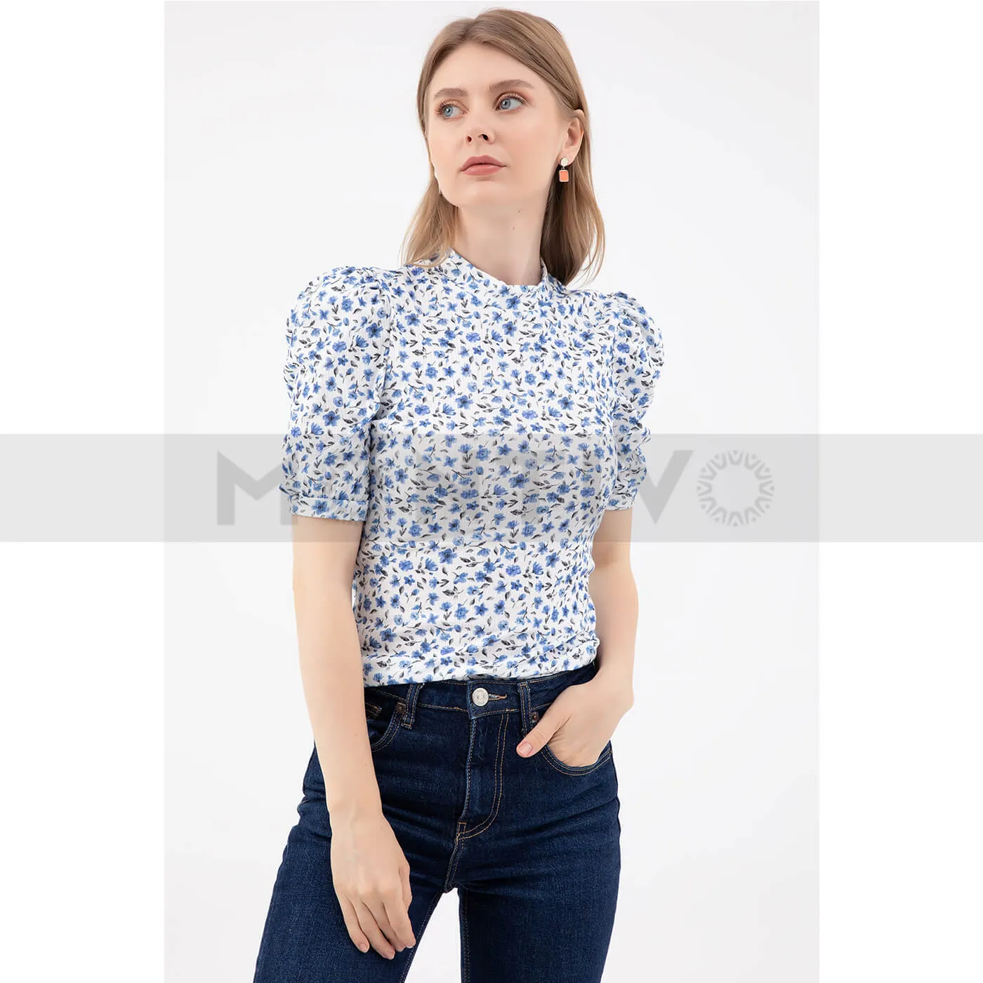 Floral Half Sleeves Top