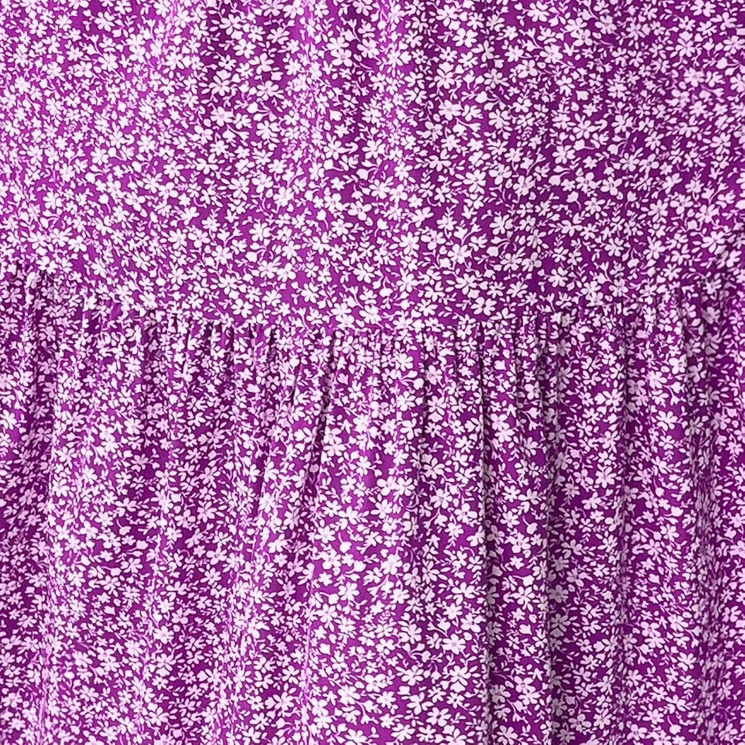 Floral Maxi Skirts for Women Casual Summer Elastic High Waisted Skirts Tiered Flowy A Line Long Skirt with Pockets
