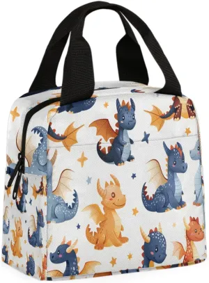 Flying Dinosaurs Lunch Bag Dinosaur Baby Tote Lunch Bag Reusable Lunch Box Leakproof Cooler Bag