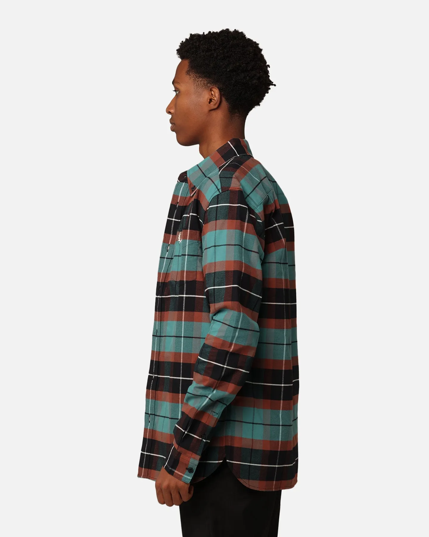 Fred Perry Brushed Tartan Shirt Deep Mint