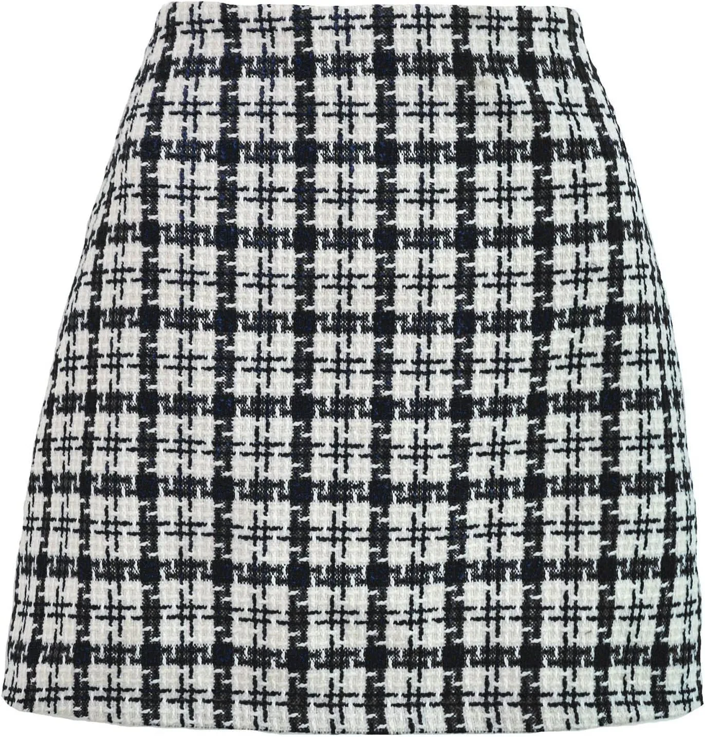 FZYLQY Women's High Waisted Houndstooth Skirts Colorblock Trendy Tight Warp Skirts Spring Summer Tweed Casual Short Skirt