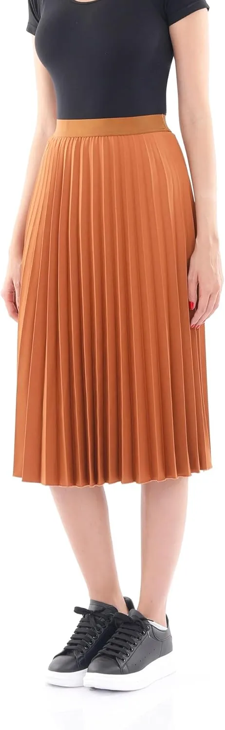 G-Line Midi Skirts for Women, Pleated Skirts for Women, High Waisted Skirt for Women, Knee Length Skirt, Women's Skirts