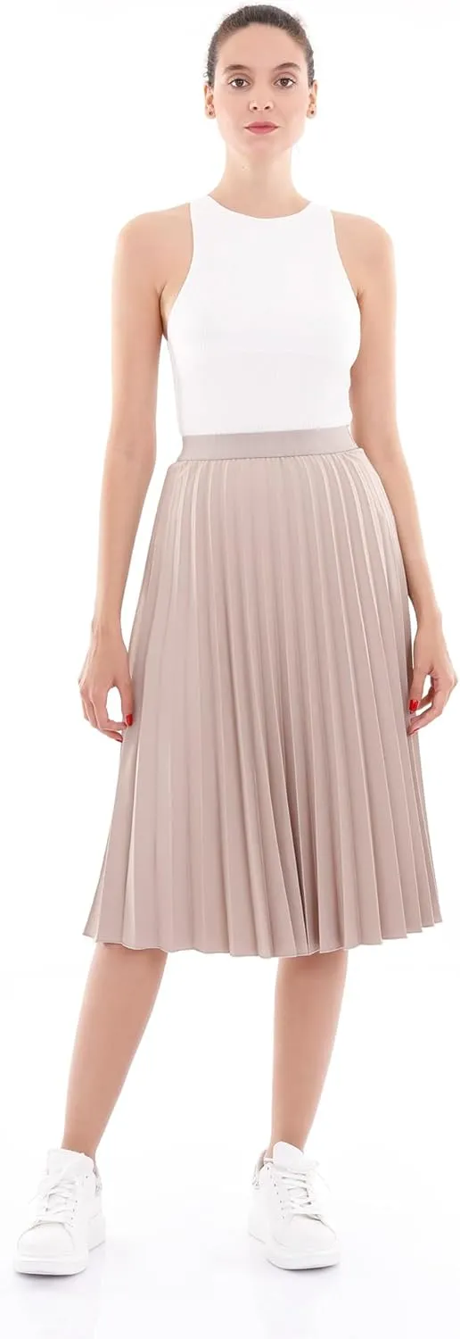 G-Line Midi Skirts for Women, Pleated Skirts for Women, High Waisted Skirt for Women, Knee Length Skirt, Women's Skirts