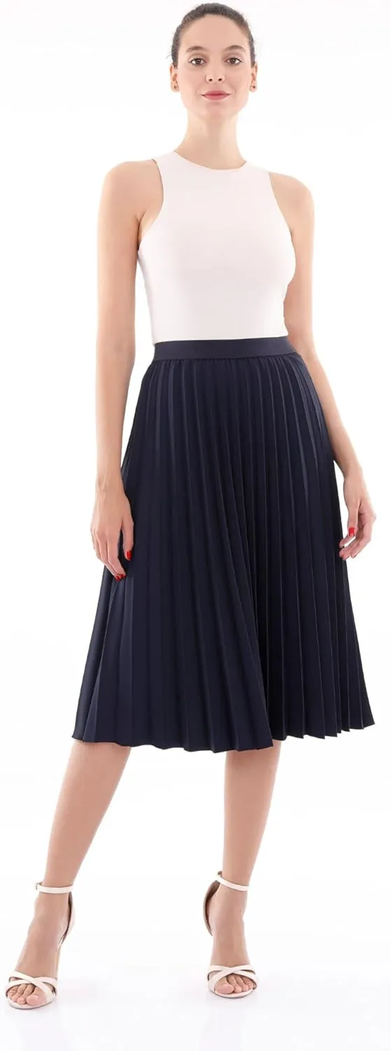 G-Line Midi Skirts for Women, Pleated Skirts for Women, High Waisted Skirt for Women, Knee Length Skirt, Women's Skirts