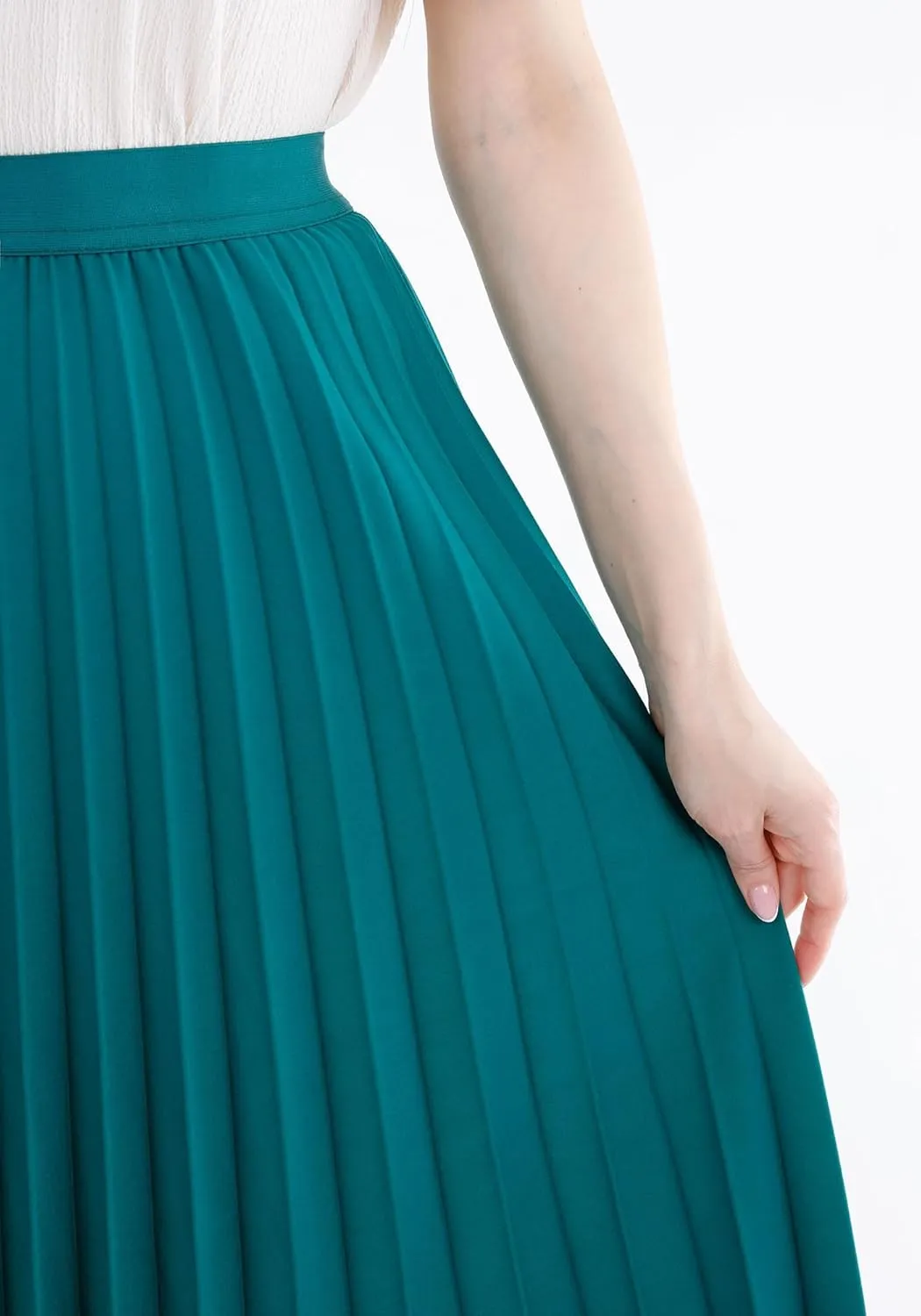G-Line Midi Skirts for Women, Pleated Skirts for Women, High Waisted Skirt for Women, Knee Length Skirt, Women's Skirts
