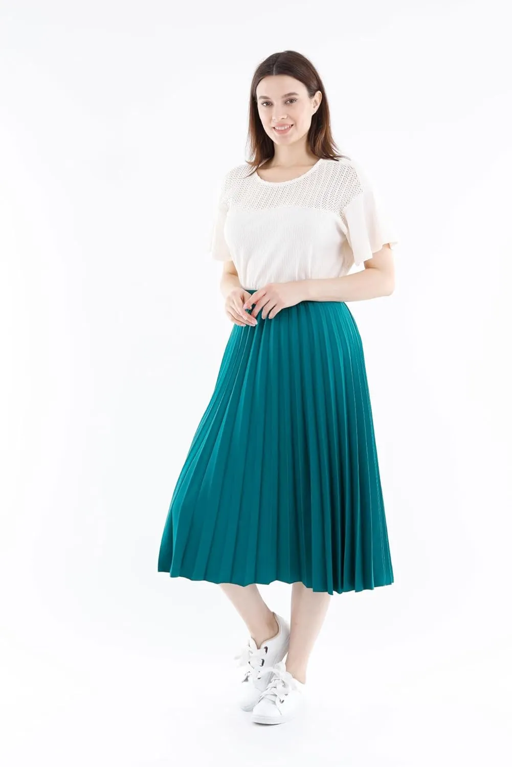 G-Line Midi Skirts for Women, Pleated Skirts for Women, High Waisted Skirt for Women, Knee Length Skirt, Women's Skirts