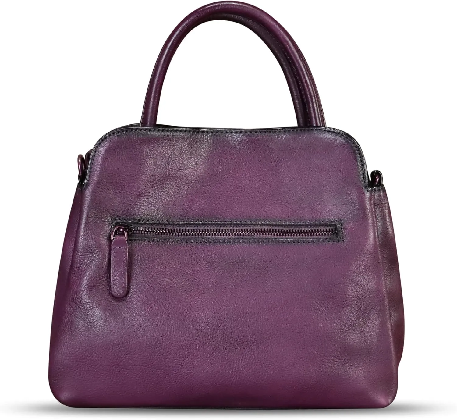 Genuine Leather Handbag for Women Hand Painted Leather Top Handle Satchel Handmade Crossbody Purse