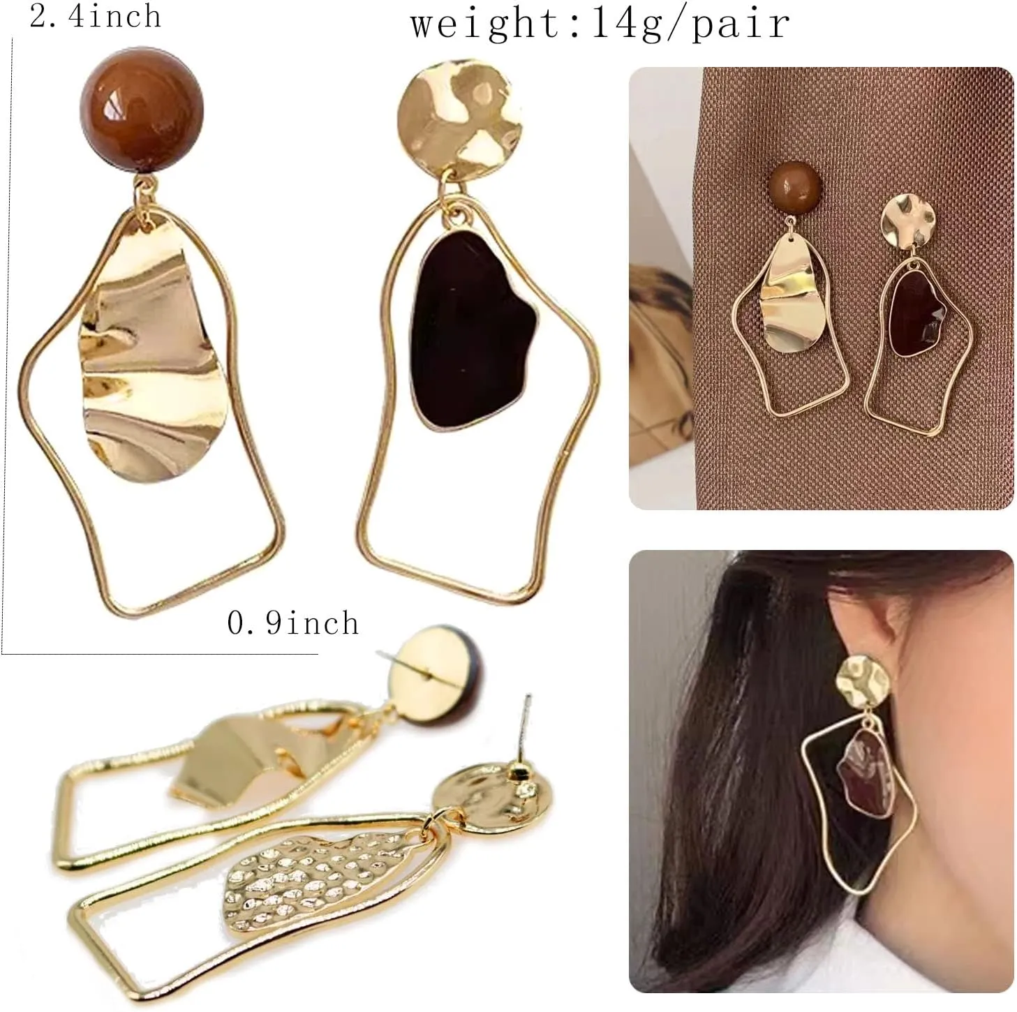 Geometric Triangle Earring Metal Simple Drop Dangle Earring Plating Gold Black Bohemian Dangling Costume Earring For Women Bar Party Fashion Jewelry