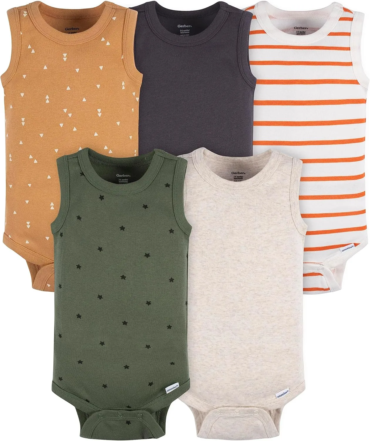 Gerber Baby Boys Multi-Pack Sleeveless Onesies Bodysuit