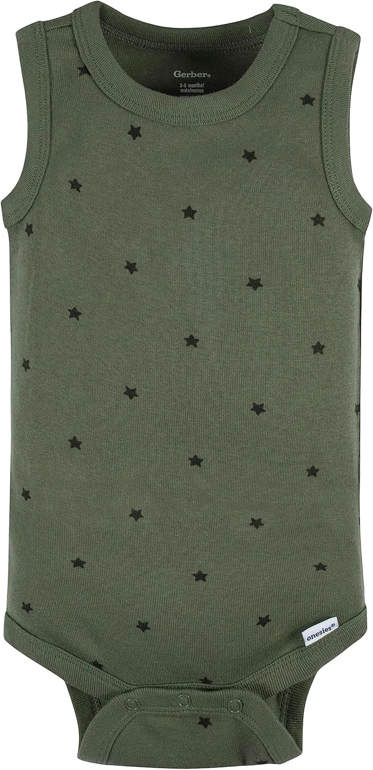 Gerber Baby Boys Multi-Pack Sleeveless Onesies Bodysuit